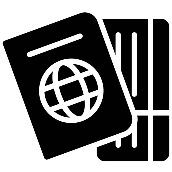 Symbol Für Reisedokumente Vektorillustration Für Den Sommerurlaub — Stockvektor