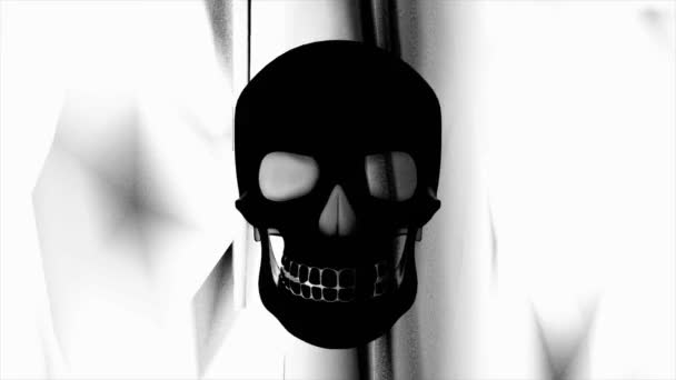 Computer Generated Animation Flickering Skulls Abstract Background Suitable Halloween — Stock Video