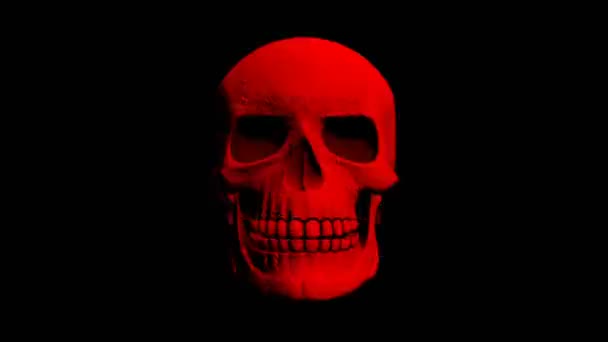 Computer Generated Animation Flickering Skulls Abstract Background Suitable Halloween — Stock Video