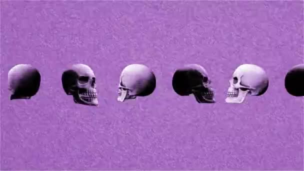핼러윈에 추상적 개골을 애니메이션으로 만들어 컴퓨터 — 비디오
