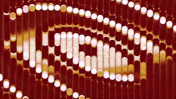 Computer Generated Animation Small Circles Moving Vertically Create Pulsing Motion — ストック動画