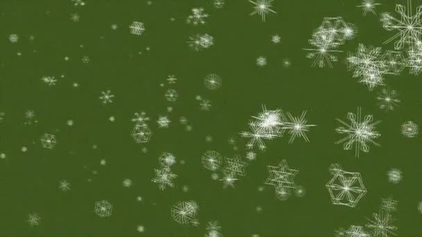Ένας Υπολογιστής Δημιούργησε Κινούμενα Σχέδια Από Στυλιζαρισμένες Νιφάδες Χιονιού Που — Αρχείο Βίντεο