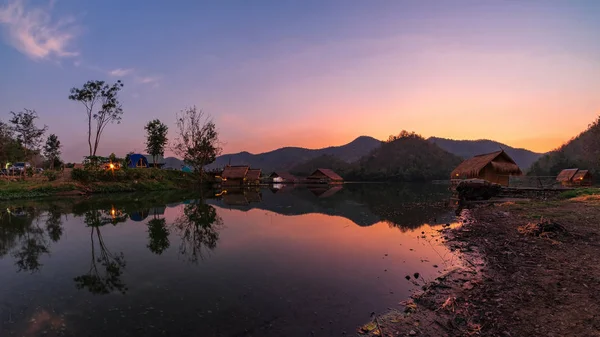Stunning Views Pang Ung Suphan Buri Sunset — Stock Photo, Image