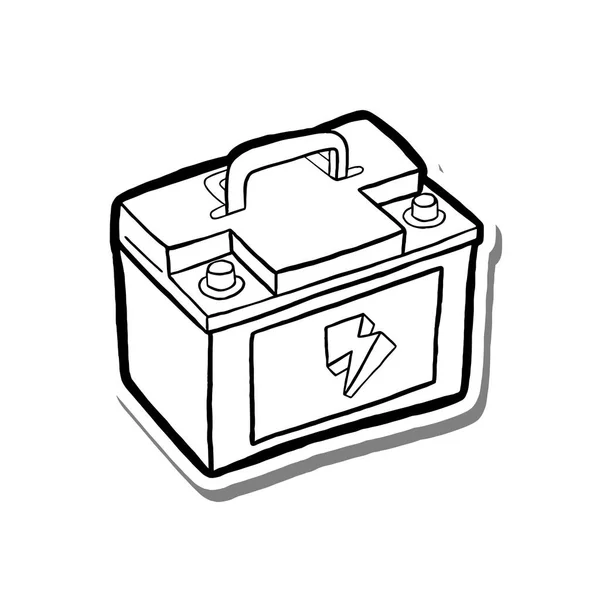 El yapımı araba bataryası Beyaz Siluet ve Gri Gölge.