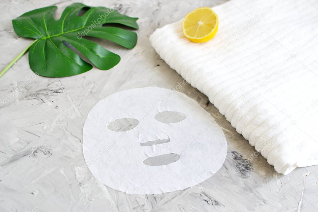 Natural Organic Cotton Face Material Mask White Towel Home Spa Therapy