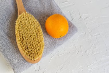 Doğal organik ahşap vücut masaj Anti Selülit fırça havlu ev Spa terapisi