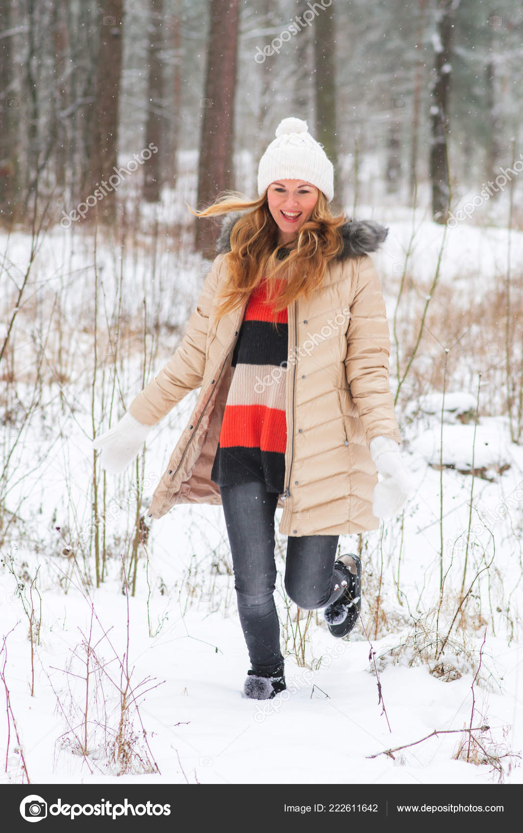 girl in winter clothes