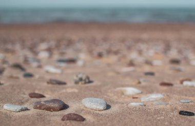 Baltık sahil manzara, Letonya, Jurkalne, tonda fotoğraf