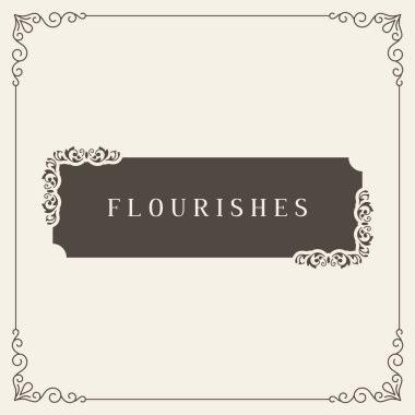 Kraliyet Logo tasarım şablonu vektör dekorasyon, kaligrafi zarif süsleme Çerçeve çizgileri gelişir. Lüks için iyi