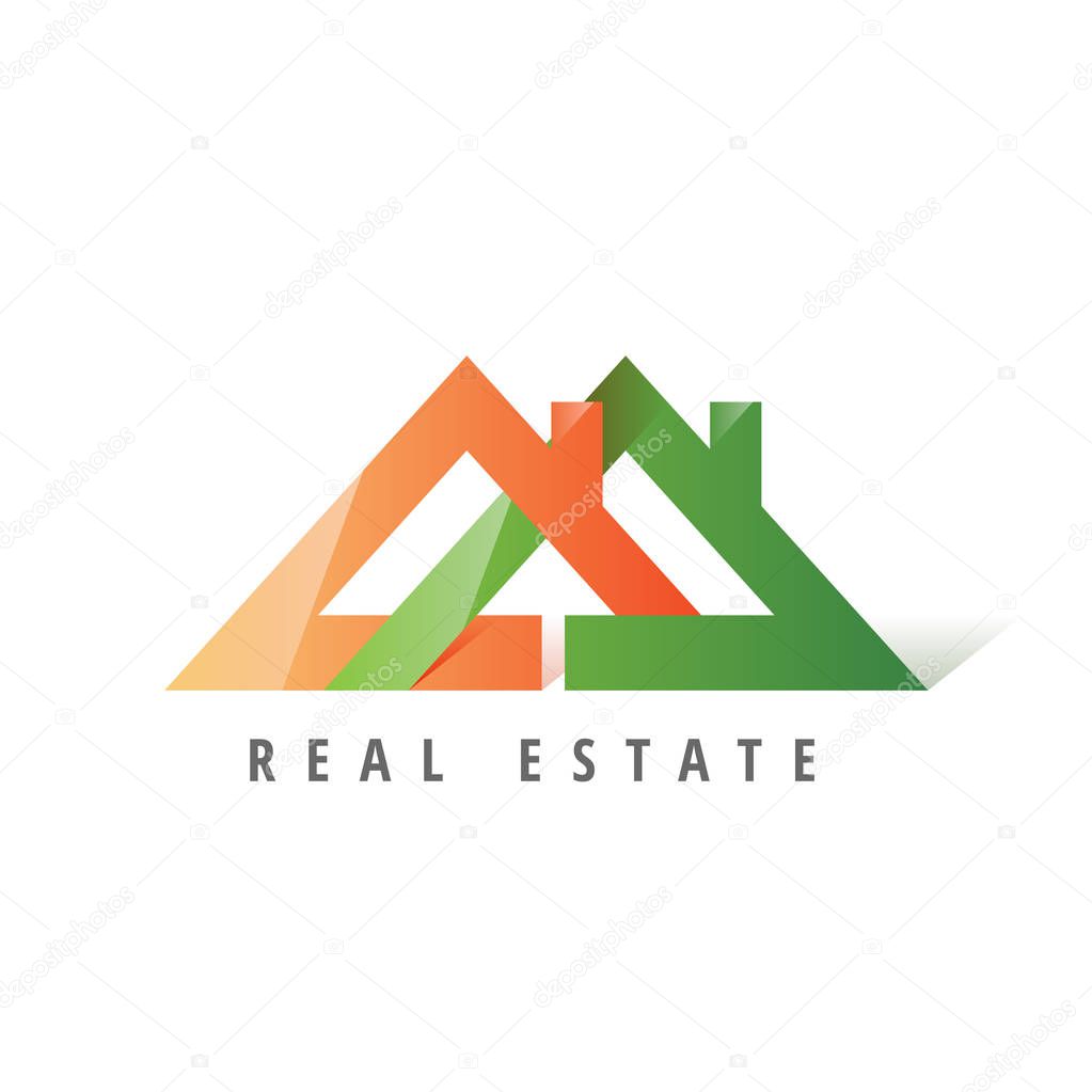 Logo template real estate, apartment, condo, house, rental, business. brand, branding, logotype, company, corporate, identity. Clean, modern and elegant style design.