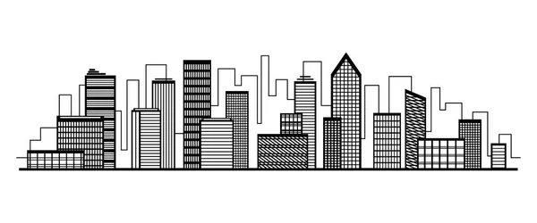 Векторна піктограма міського силуету з вікнами. Векторна ілюстрація — стоковий вектор