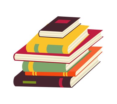 Vektör kitap simgesi. Çeşitli açılardan kitaplarda