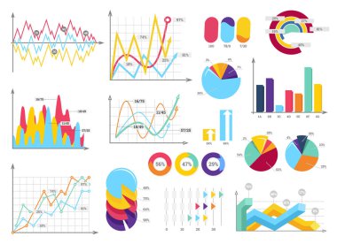 Öğeleri infographics ayarlayın. Bilgi: barlar, graphycs.