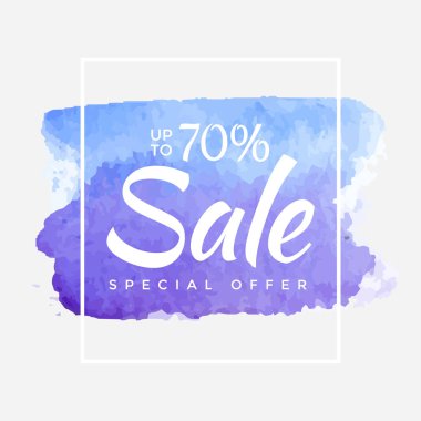 Kış satışı büyük başlığı. Vektör arka plan. Hat. Yazı. Mavi vektör çizim. Suluboya.