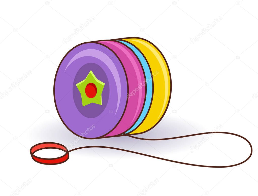 Vector illustration eps10 isolated on white background. Realistic baby toy symbol, fun play childhood concept. Cartoon cute child toy, cute funny preschool icon
