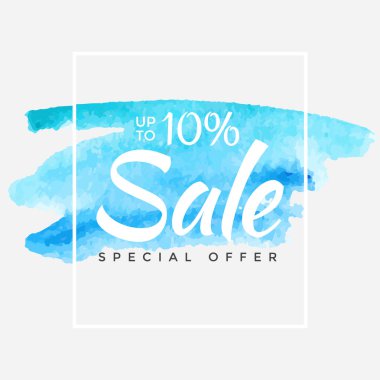 Kış satışı büyük başlığı. Vektör arka plan. Hat. Yazı. Mavi vektör çizim. Suluboya.