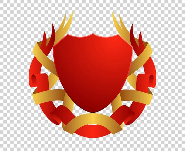 Medieval shield. Coats of arms. King and kingdom. Vector award emblem. — Stock Vector
