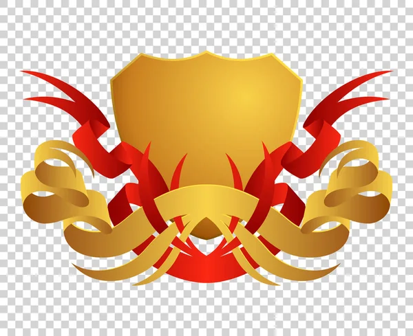 Escudo medieval. Abrigos de armas. Rey y reino. Emblema del premio Vector . — Vector de stock