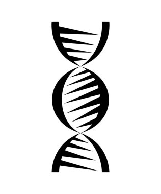 Soyut Dna strand sembolü. Beyaz arka plan üzerinde izole. Vektör konsept illüstrasyon.