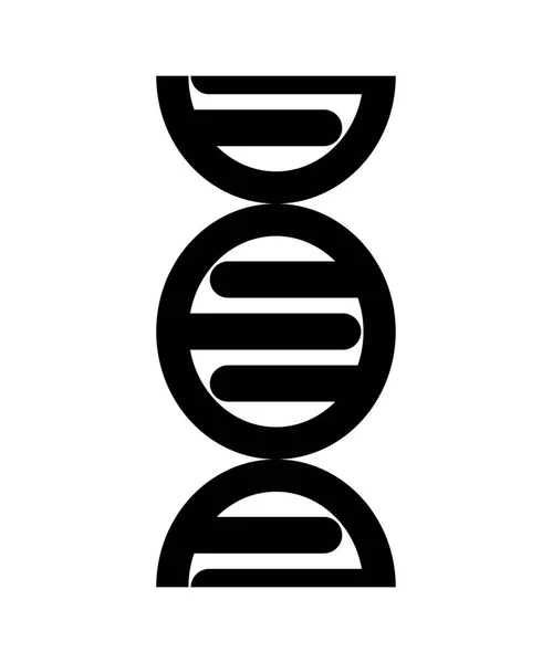 Simbolo astratto del filamento di DNA. Isolato su sfondo bianco. Illustrazione del concetto vettoriale . — Vettoriale Stock