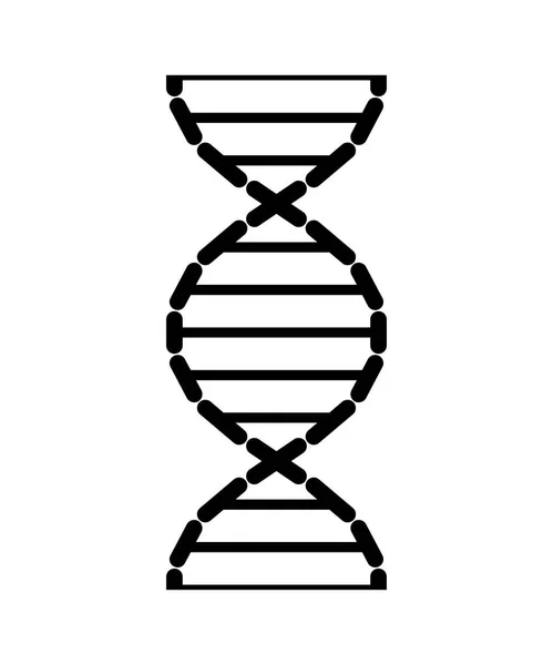 Abstrakta Dna strand symbol. Isolerade på vit bakgrund. Begreppet vektorillustration. — Stock vektor