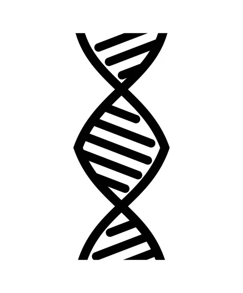 Absztrakt DNS strand szimbólum. Elszigetelt fehér background. Vektor-koncepció illusztráció. — Stock Vector