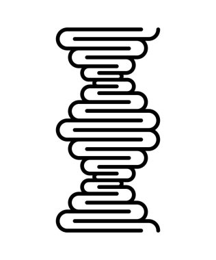 Soyut Dna strand sembolü. Beyaz arka plan üzerinde izole. Vektör konsept illüstrasyon.
