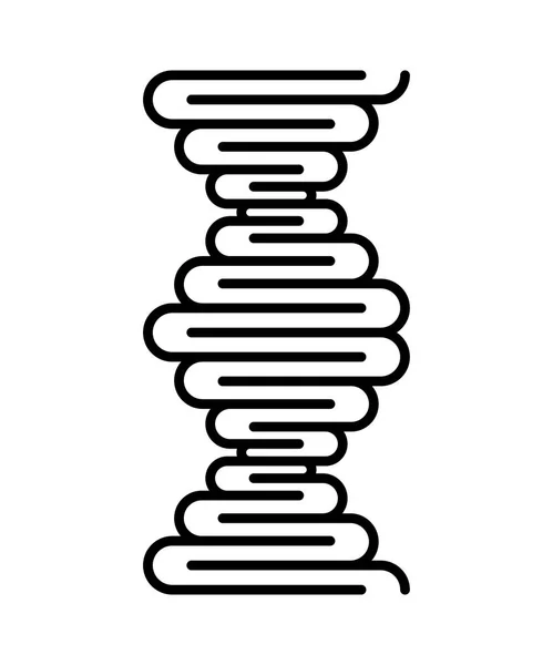 Абстрактный символ цепочки ДНК. Изолированный на белом фоне. Векторная концепция . — стоковый вектор