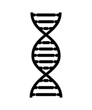 Soyut Dna strand sembolü. Beyaz arka plan üzerinde izole. Vektör konsept illüstrasyon.