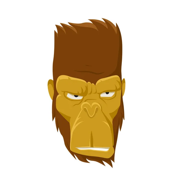 Cool monkey logo vector design illustration. Ape head icon. Gorilla face icon. — Stock Vector