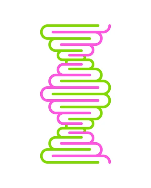 抽象的な Dna 鎖のシンボル。白い背景上に分離。ベクトルの概念図. — ストックベクタ