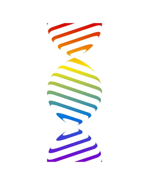 Dna icône vecteur. Illustration graphique vectorielle ADN . — Image vectorielle