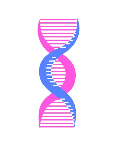 Símbolo abstrato da cadeia de ADN. Isolado em fundo branco. Ilustração do conceito de vetor . — Vetor de Stock