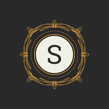 Restoran, Royalty, butik, Cafe, otel, Heraldic, takı, moda için lüks Logo vektör şablonu. Harf S Floral Monogram