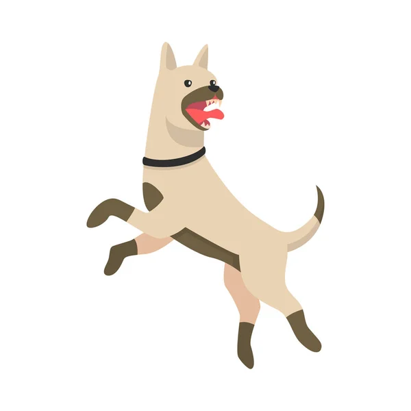 Filhote de cachorro dos desenhos animados feliz, Retrato de cachorrinho bonito. Amigo cão. Ilustração vetorial. Isolado sobre fundo branco . — Vetor de Stock