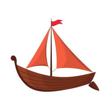 Yat yelkenlisi ya da yelkenli denizci. Seyahat şirketi. Yelkenli gemi sembolü