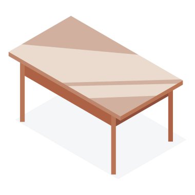 Isometric iç mobilya, ikon. Ev dekorasyonu ya da aksesuar. Dekoratif ev sembolü. Çizgi film vektör illüstrasyonu.