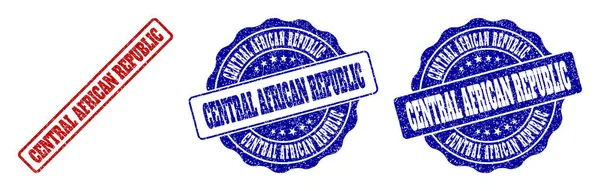 Centralafrikanska republiken repad stämpel tätningar — Stock vektor