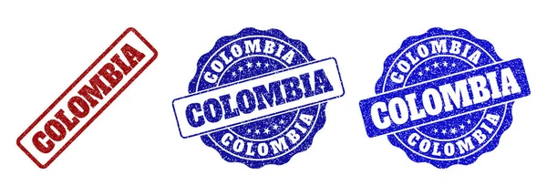 COLOMBIE Grunge Timbres cachets — Image vectorielle