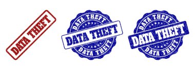 Veri hırsızlığı Grunge damga mühürler