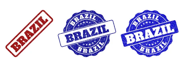 BRAZIL Scratched Stamp Seals — Stock Vector