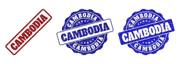 Cambodja Grunge stempel zeehonden — Stockvector