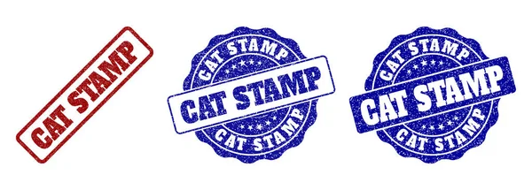 Sellos de sello de grunge CAT STAMP — Archivo Imágenes Vectoriales