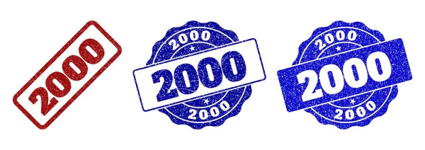 2000 Grunge Stamp Seals — Stock Vector