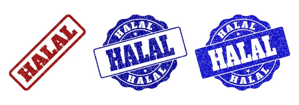 Halal poškrábal razítko těsnění — Stockový vektor