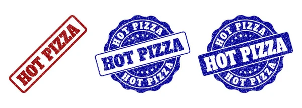 Varm Pizza repad stämpel tätningar — Stock vektor