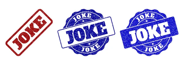 JOKE Scratched Stamp Seals — Stock Vector