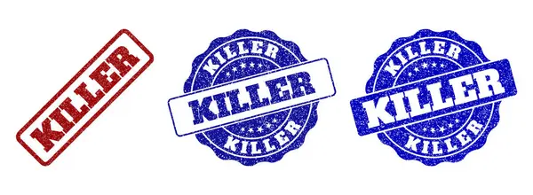 Sellos de sello rayado KILLER — Vector de stock