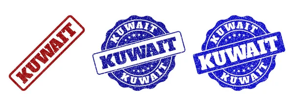 KUWAIT Sellos de sello rayado — Vector de stock