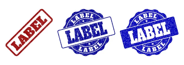 LABEL Grunge Stamp Seals — Stock Vector